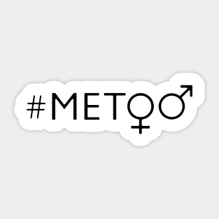 hashtag metoo - gender symbols - black Sticker